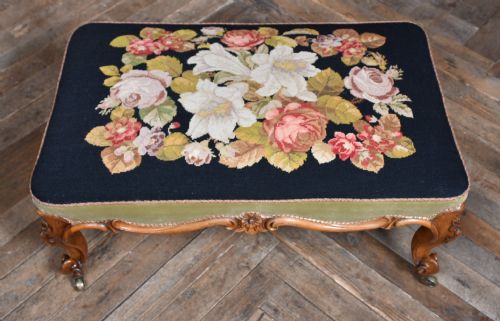 VICTORIAN WALNUT CENTRE STOOL - ADDITIONAL PHOTO 3
