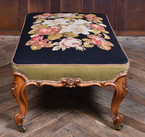VICTORIAN WALNUT CENTRE STOOL - ADDITIONAL PHOTO 8