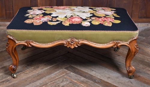 VICTORIAN WALNUT CENTRE STOOL - ADDITIONAL PHOTO 10