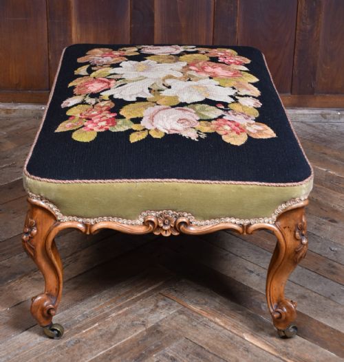 VICTORIAN WALNUT CENTRE STOOL - ADDITIONAL PHOTO 11