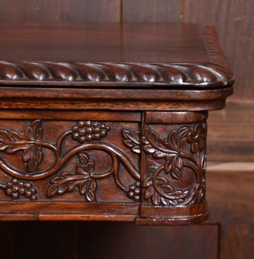 19TH CENTURY PADOUK FOLD OVER GAMES TABLE - ADDITIONAL PHOTO 5