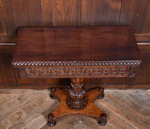 19TH CENTURY PADOUK FOLD OVER GAMES TABLE - ADDITIONAL PHOTO 16