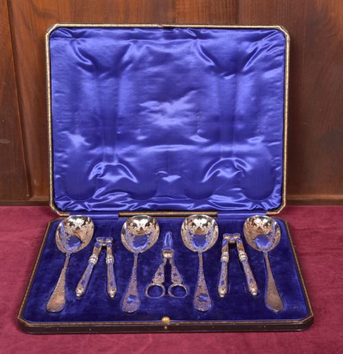 SILVER PLATE FRUIT AND NUT SERVING SET - ADDITIONAL PHOTO 2