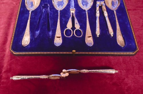 SILVER PLATE FRUIT AND NUT SERVING SET - ADDITIONAL PHOTO 8
