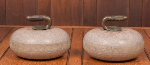 pair of granit curling stones - CATEGORY: ANTIQUE MISCELLANEOUS - DATED 19TH CENTURY