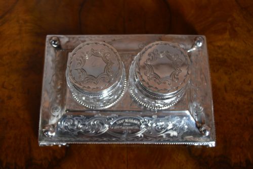 VICTORIAN EPNS DESK SET - ADDITIONAL PHOTO 6