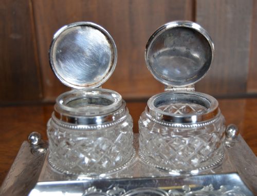 VICTORIAN EPNS DESK SET - ADDITIONAL PHOTO 9