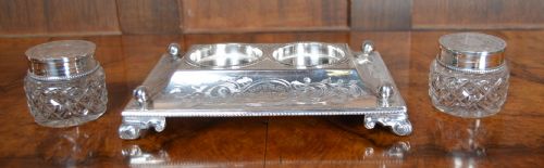 VICTORIAN EPNS DESK SET - ADDITIONAL PHOTO 10