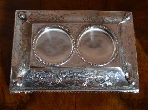 VICTORIAN EPNS DESK SET - ADDITIONAL PHOTO 11