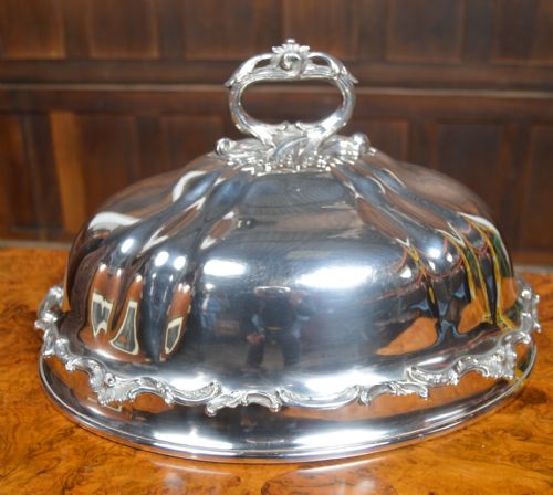 VICTORIAN EPNS MEAT DOME CLOCHE - ADDITIONAL PHOTO 6