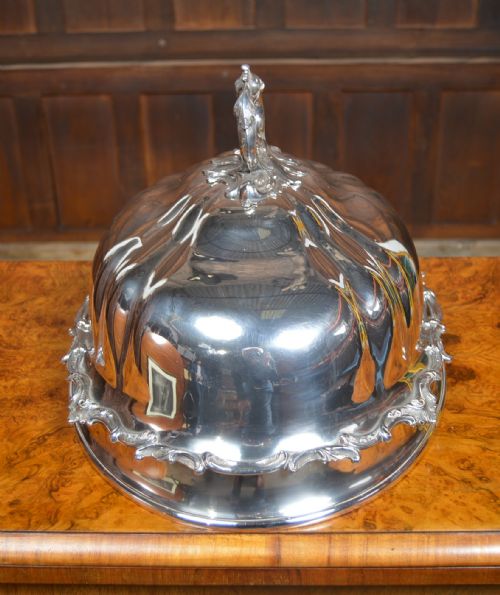 VICTORIAN EPNS MEAT DOME CLOCHE - ADDITIONAL PHOTO 7
