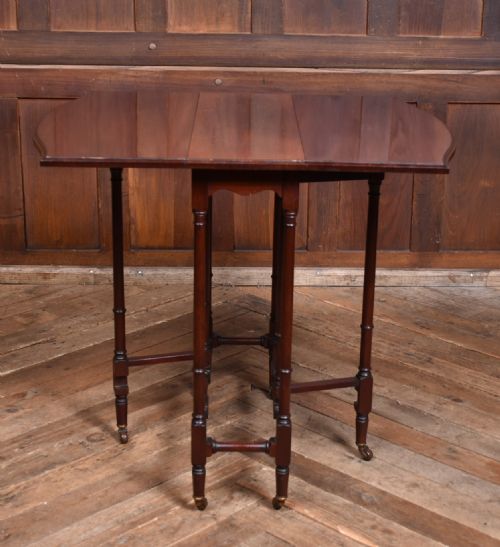 EDWARDIAN MAHOGANY DROP LEAF TABLE - ADDITIONAL PHOTO 3
