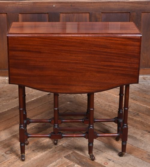 EDWARDIAN MAHOGANY DROP LEAF TABLE - ADDITIONAL PHOTO 4