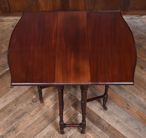 EDWARDIAN MAHOGANY DROP LEAF TABLE - ADDITIONAL PHOTO 7