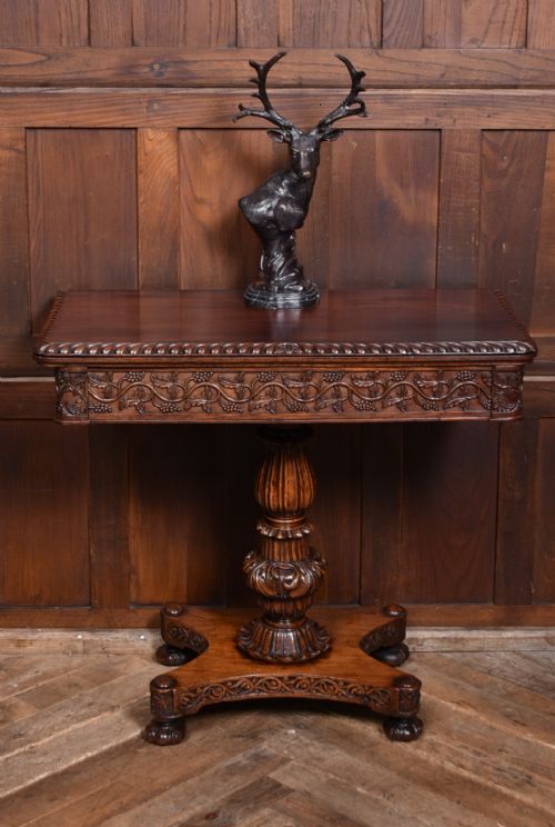 19TH CENTURY PADOUK FOLDOVER GAMES TABLE - ADDITIONAL PHOTO 2