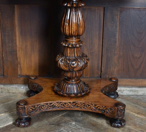 19TH CENTURY PADOUK FOLDOVER GAMES TABLE - ADDITIONAL PHOTO 5