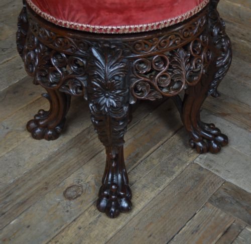 BURMESE PADOUK HARPIST CHAIR - ADDITIONAL PHOTO 1