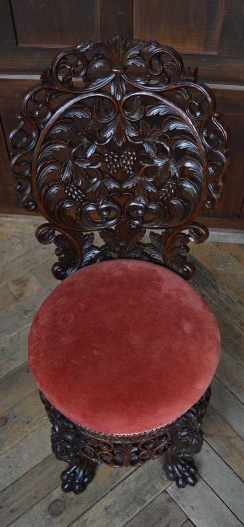BURMESE PADOUK HARPIST CHAIR - ADDITIONAL PHOTO 3