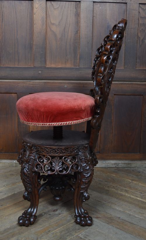 BURMESE PADOUK HARPIST CHAIR - ADDITIONAL PHOTO 9