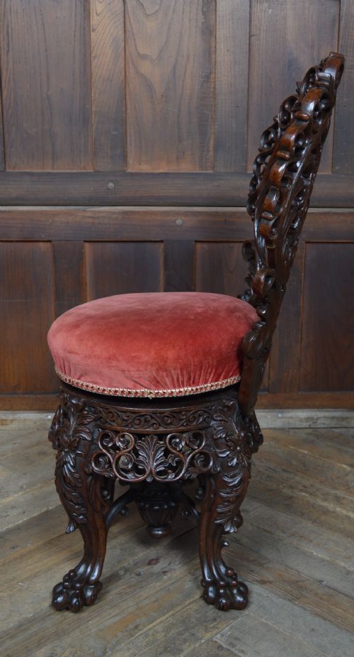 BURMESE PADOUK HARPIST CHAIR - ADDITIONAL PHOTO 10