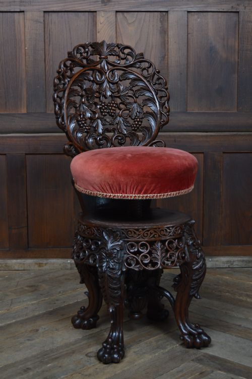 BURMESE PADOUK HARPIST CHAIR - ADDITIONAL PHOTO 12