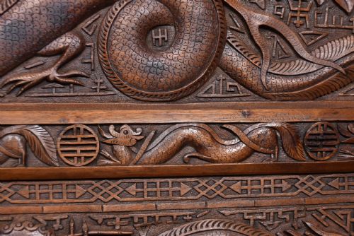 CHINESE HARDWOOD HALL BENCH - ADDITIONAL PHOTO 3