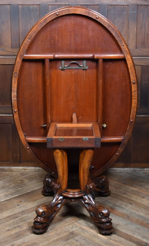 VICTORIAN WALNUT SNAPTOP TABLE - ADDITIONAL PHOTO 6