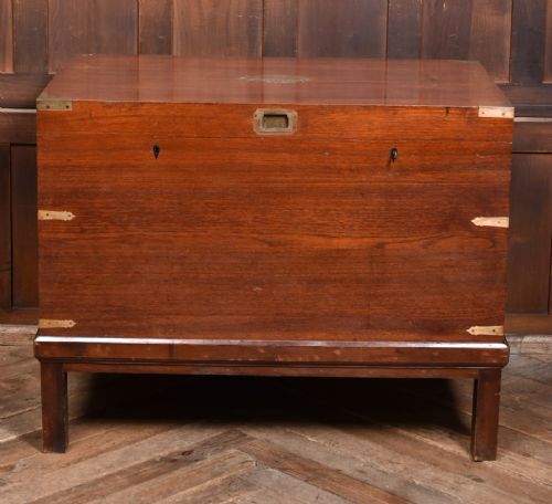 19TH CENTURY TEAK CAMPAIGN CHEST - ADDITIONAL PHOTO 1