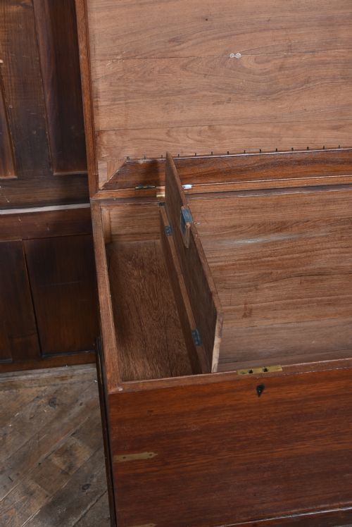 19TH CENTURY TEAK CAMPAIGN CHEST - ADDITIONAL PHOTO 15