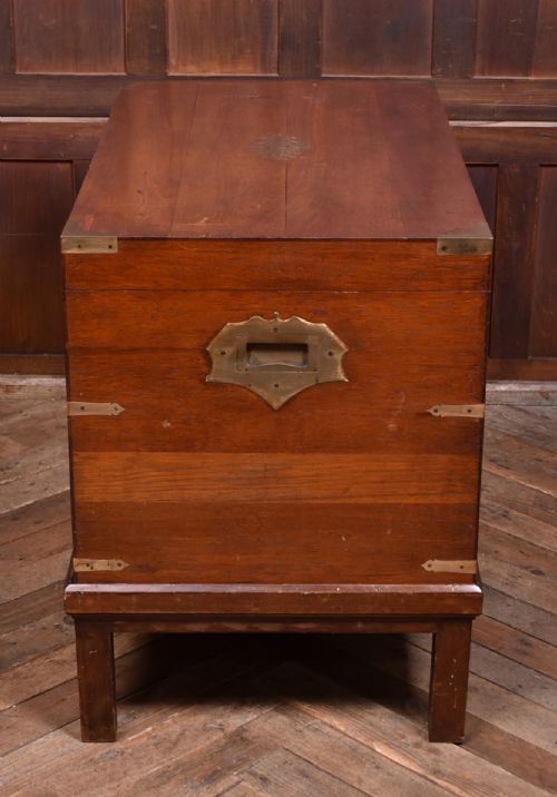 19TH CENTURY TEAK CAMPAIGN CHEST - ADDITIONAL PHOTO 16