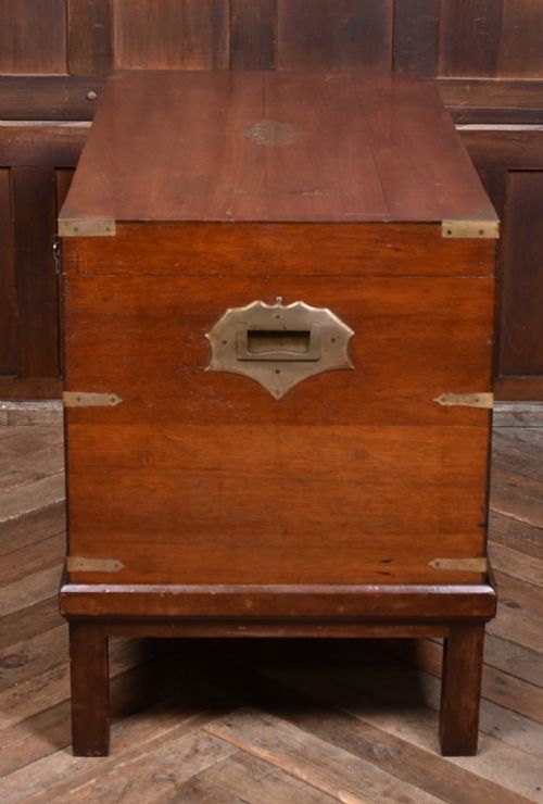 19TH CENTURY TEAK CAMPAIGN CHEST - ADDITIONAL PHOTO 20