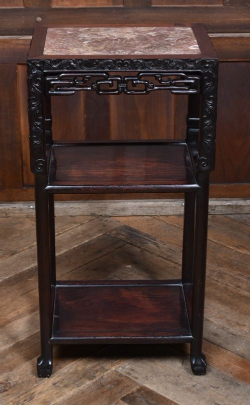 CHINESE MARBLE TOP SIDE TABLE - ADDITIONAL PHOTO 6