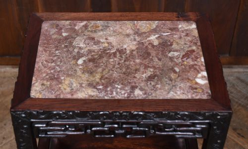 CHINESE MARBLE TOP SIDE TABLE - ADDITIONAL PHOTO 7