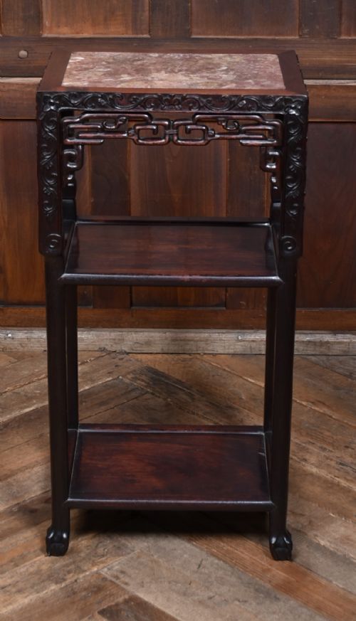 CHINESE MARBLE TOP SIDE TABLE - ADDITIONAL PHOTO 9