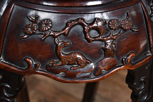 CHINESE MARBLE TOP VASE PLANT STAND - ADDITIONAL PHOTO 6