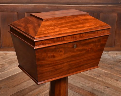 VICTORIAN MAHOGANY TEAPOY - ADDITIONAL PHOTO 1
