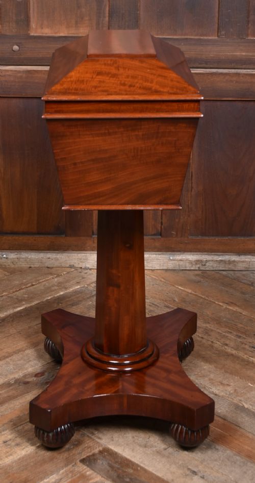 VICTORIAN MAHOGANY TEAPOY - ADDITIONAL PHOTO 4