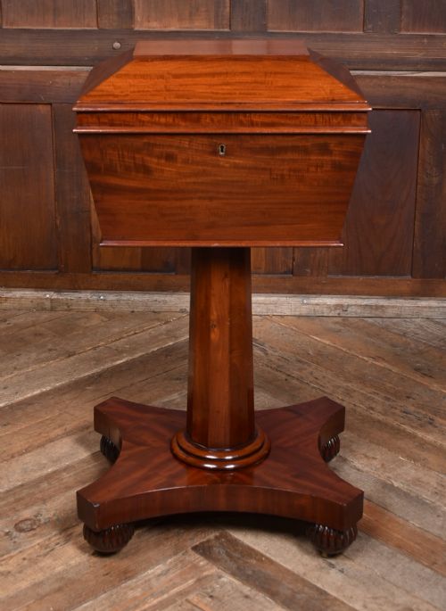 VICTORIAN MAHOGANY TEAPOY - ADDITIONAL PHOTO 5