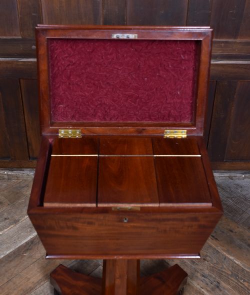 VICTORIAN MAHOGANY TEAPOY - ADDITIONAL PHOTO 9