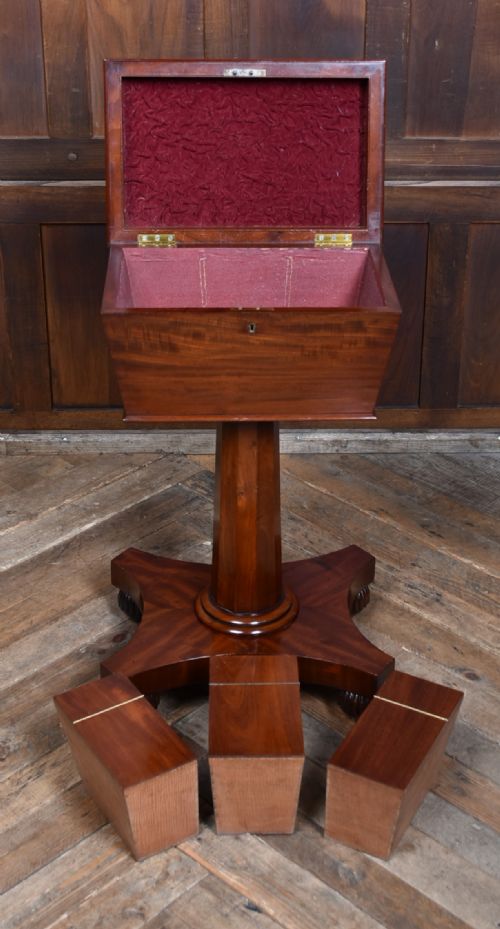 VICTORIAN MAHOGANY TEAPOY - ADDITIONAL PHOTO 12
