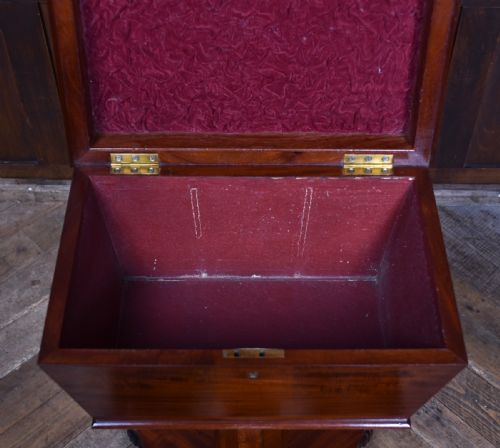 VICTORIAN MAHOGANY TEAPOY - ADDITIONAL PHOTO 13