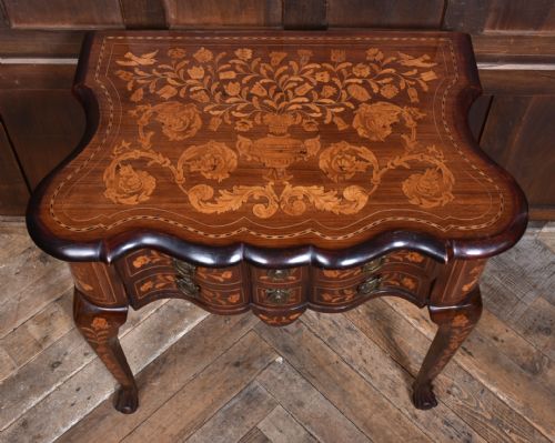 MAHOGANY DUTCH MARQUETRY LOWBOY - ADDITIONAL PHOTO 9