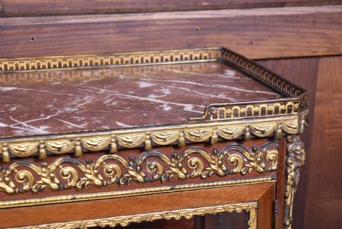 FRENCH MARBLE TOP VITRINE DISPLAY CABINET - ADDITIONAL PHOTO 6