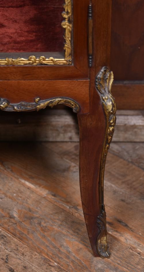 FRENCH MARBLE TOP VITRINE DISPLAY CABINET - ADDITIONAL PHOTO 9