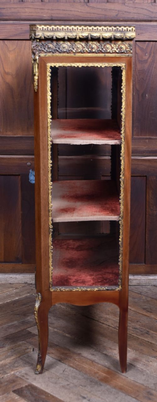 FRENCH MARBLE TOP VITRINE DISPLAY CABINET - ADDITIONAL PHOTO 12