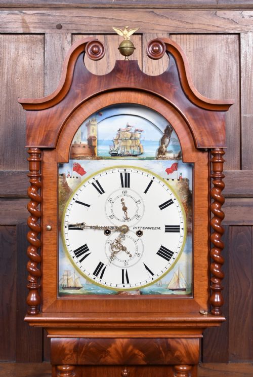 SCOTTISH MAHOGANY LONGCASE GRANDFATHER CLOCK - ADDITIONAL PHOTO 1