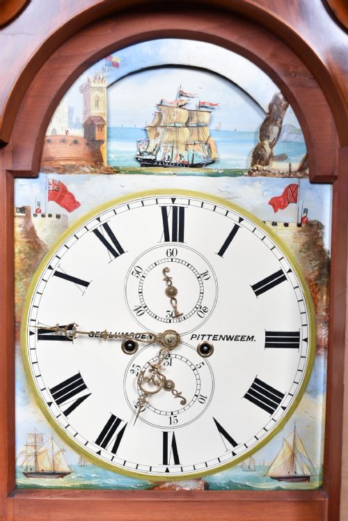 SCOTTISH MAHOGANY LONGCASE GRANDFATHER CLOCK - ADDITIONAL PHOTO 3