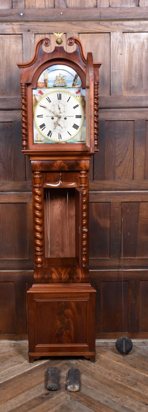 SCOTTISH MAHOGANY LONGCASE GRANDFATHER CLOCK - ADDITIONAL PHOTO 12