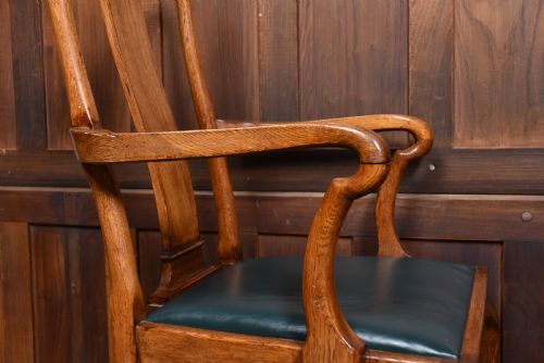 12 QUEEN ANNE STYLE OAK CHAIRS - ADDITIONAL PHOTO 8