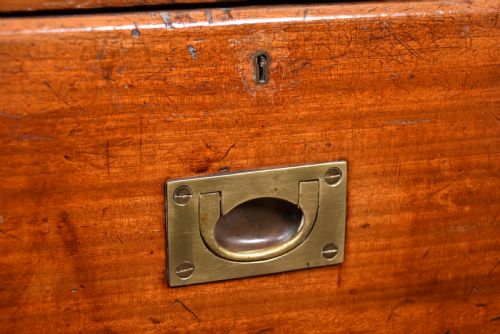 VICTORIAN MAHOGANY CAMPAIGN CHEST - ADDITIONAL PHOTO 1
